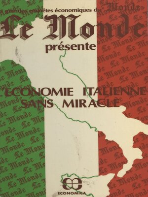cover image of L'économie italienne sans miracle